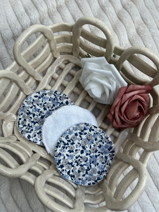 Coton démaquillants lavables - Faits main | Doux, écologiques et réutilisables | Lot de 5 cotons